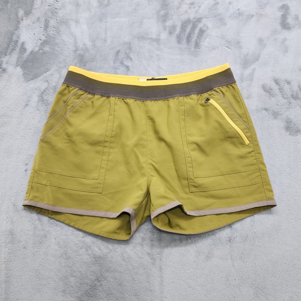 Roscoe Outdoor Shorts Womens M‎ Green Pull On Zip Pockets Hiking Camping Casual